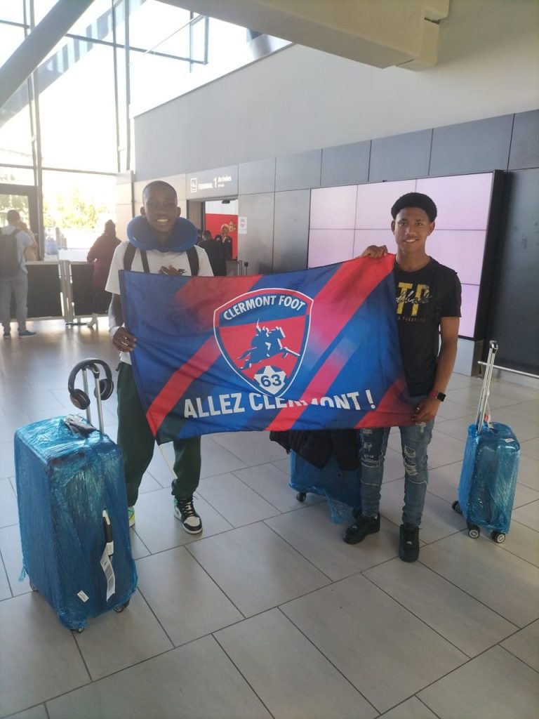 The YB players have arrived in France before going to training at Clermont Foot 63